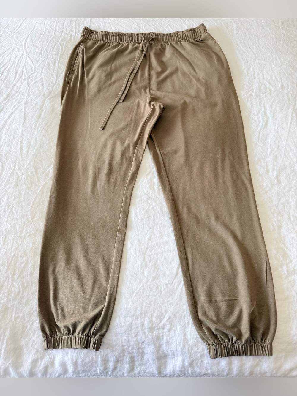 Skims | Women’s XL | Beige Khaki Joggers Jersey Elastic Waist Sweatpants
